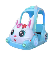 Meilleur prix voiture jouet lapin électrique pour l'extérieur voiture de course gonflable en plastique de dessin animé parent-enfant pour bébé