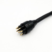 HYSF BH10M Connecteur Sous-Marin Mâle/Femelle 10 Broches DC pour Environnements Marins Profonds IP69 en Acier Inoxydable Plaqué Or Cuivre 550V 10A