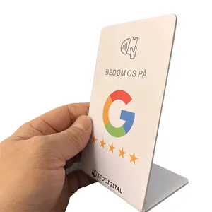 Google review tap nfc Настольный стикер ресторанный столик дисплей стенд Google tag 215 216 QR code tap Facebook Google review cards