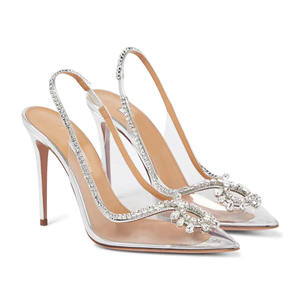 Calzado <span class=keywords><strong>de</strong></span> <span class=keywords><strong>mujer</strong></span> personalizado 2023 PVC transparente puntiagudo diamantes <span class=keywords><strong>de</strong></span> imitación brillantes mujeres fiesta bombas personalizado rojo <span class=keywords><strong>suela</strong></span> tacones <span class=keywords><strong>zapatos</strong></span> <span class=keywords><strong>para</strong></span> boda - Product Image 2