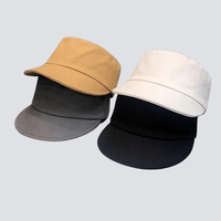 Gorra de Lino y Algodón Ligero con Parte Superior Plana, Color Azul Marino, Logotipo Personalizado, Transpirable, Sombrero de Sol para Verano, Gorra Ecuestre para Montar al Aire Libre, para Hombres y Mujeres