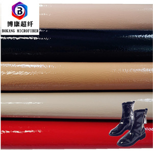 Cuero sintético de microfibra Bokang con relieve, impermeable, con acabado de espejo, para la fabricación de botas. - Product Image 1