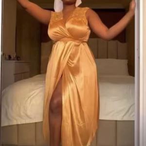 Camicia <span class=keywords><strong>da</strong></span> <span class=keywords><strong>Notte</strong></span> Africana <span class=keywords><strong>Taglie</strong></span> <span class=keywords><strong>Forti</strong></span> in Seta, Senza Maniche, con Pizzo Sexy, Vestito <span class=keywords><strong>da</strong></span> Casa con Spacco, Seducente Lunga Vestaglia in Raso per Donna, Lingerie - Product Image 2