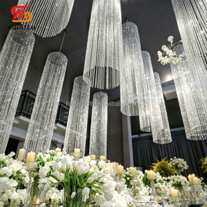 SMOOTH Luxury Wedding <b>Ceiling</b> Decoration Crystal Bead Curtain Hanging Ornament For Banquet Hall Hotel Wedding <b>Ceiling</b> Pendant - Product Image 1