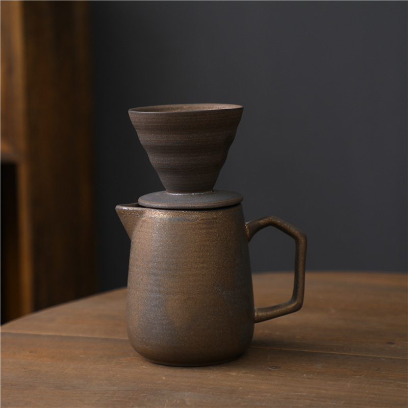 Set per caffè filtro manuale - finitura anticata - 620ml