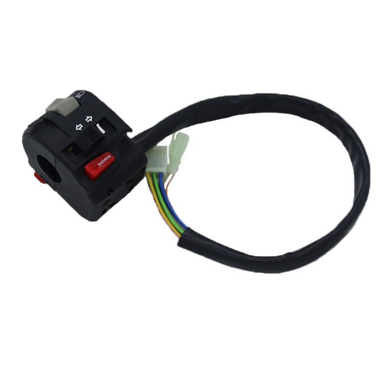 Черный 12 В постоянного тока руль мотоцикла велосипеда основной Ближний/Дальний свет/звуковой выключатель света