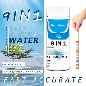가정용 식수 수영장 목욕 및 스트림 맞춤형 OEM 야외 캠핑 수돗물용 시험지 키트 용 RYK 9-in-1 모니터 - Product Image 3