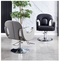 Fauteuil de Barbier Moderne et Contemporain en Cuir PU Doré pour Salon de Coiffure, Atelier, École, Hôpital, Hôtel, Extérieur