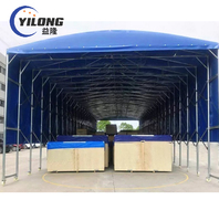 Auvent de garage rétractable pliable en toile imperméable pour l'extérieur, avec structure en acier