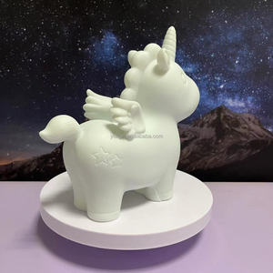 Nouveaux articles d'artisanat et de loisirs créatifs : Kit de peinture artistique fluide DIY en résine souple en forme d'ours et d'unicorn pour enfants et adultes - Saint-Valentin - Product Image 4
