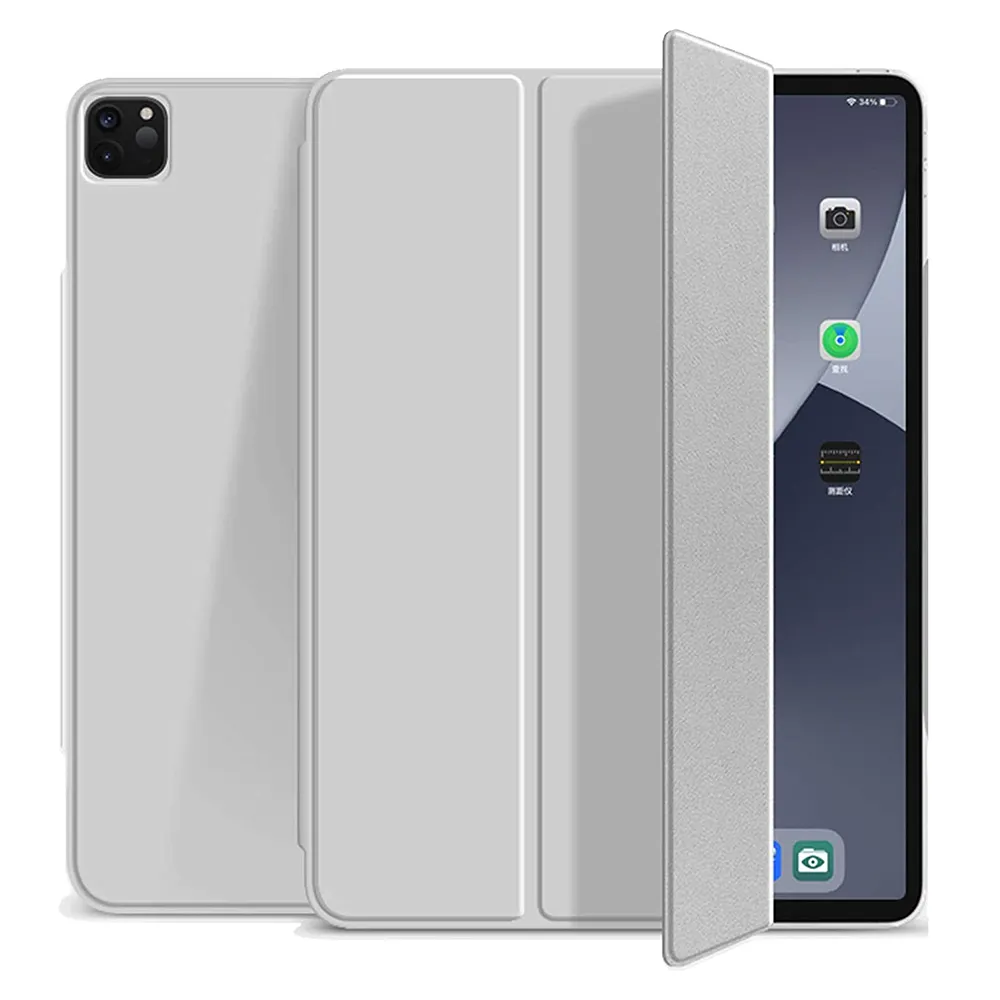 Silicone trường hợp đối với New iPad Pro 11 "2022 PU da Folio cho 11 inch iPad Pro 11 2018 2020 2021 mỏng Trường hợp với mềm Cover quay lại