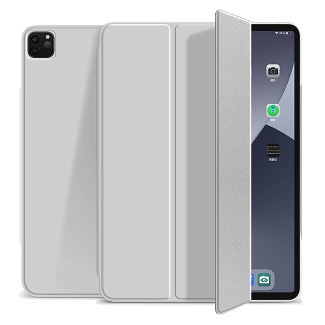 Silicone Case for New ipad Pro 11" 2022 Pu Leather Folio for 11 Inch ipad Pro 11 2018 2020 2021 Slim Case with Soft Back Cover