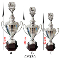 Trophées JINZUN plaqués or, souvenirs, grande taille, trophée en métal personnalisé, coupe, récompense sportive, trophées de football pour événements