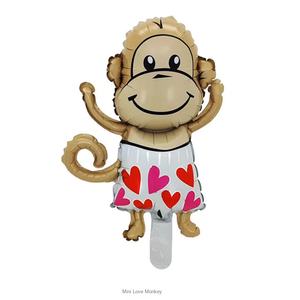 Article unique Mini dessin animé Alien feuille d'aluminium ballon nouvelle décoration de fête d'<span class=keywords><strong>anniversaire</strong></span> avec amour ours singe Panda - Product Image 2