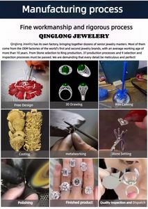 फैक्टरी कस्टम 14k 18k सोने की प्रयोगशाला में उगाई गई हीरे की छल्ले 0.5ct 1ct 2ct 3ct gi प्रमाणित d VVVs प्रयोगशाला विकसित हीरे के गहने - Product Image 6