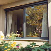 Fenêtre coulissante suspendue en aluminium durable pour villa, maison ou hôtel, autres fenêtres, produit