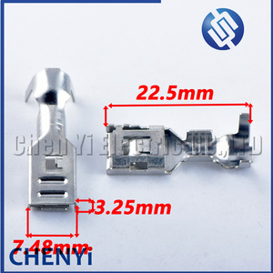 50 pièces 6.3mm femelle borne de fil à sertir automatique prise de voiture lâche broches mentales borne en cuivre étamé pour connecteur 15454358 - Product Image 4