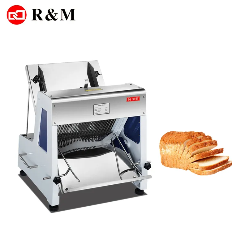 מסחרי מכאני מאפיית לחם חנות חיתוך חותך טוסט מכונה חיתוך, אוטומטי מתכוונן חשמלי לחם מבצע מכונת