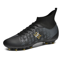 Chaussures de football pour jeunes - Crampons de football confortables et respirants pour l'entraînement - Vente directe usine - Modèle montant avec tige en PVC