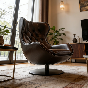 <span class=keywords><strong>Fauteuil</strong></span> inclinable <span class=keywords><strong>pivotant</strong></span> en cuir de vachette de qualité supérieure, respirant, capitonné, dossier <span class=keywords><strong>haut</strong></span>, <span class=keywords><strong>fauteuil</strong></span> relaxant avec base robuste - Product Image 3