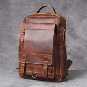 Best Quality Multi-Purpose Laptop & Travel Bag Vintage Style Genuine <b>Leather</b> Business Bag <b>Leather</b> <b>Backpack</b> Bulk Price Collection - Product Image 3