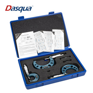 Dasqua Premium 0-75mm 3 pezzi di micrometro esterno Set di strumenti per macchinisti di precisione con telaio rotondo - Product Image 5