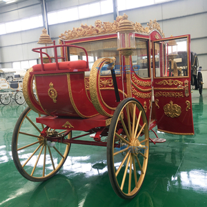 2026 Calèche Électrique de Luxe de Haute Qualité, Rouge, Style Royal Riche Classique Rétro, pour Mariage et Visites Touristiques - Product Image 6