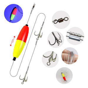 KOMCAMCIS-<span class=keywords><strong>Flotteur</strong></span> <span class=keywords><strong>de</strong></span> poisson-chat prêt à l'emploi en mousse EVA <span class=keywords><strong>avec</strong></span> <span class=keywords><strong>ligne</strong></span> en acier 2 hameçons aigus pour la pêche, OEM, nouveau modèle E11 - Product Image 1