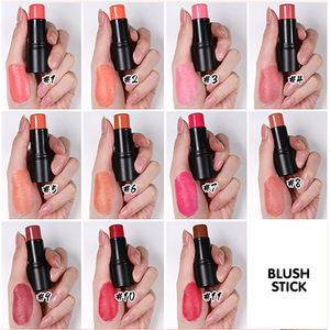 Vente en gros de bâtons de blush en tube rose, noir, blanc, 11 couleurs, haute pigmentation, légers, longue tenue, marque privée - Product Image 6