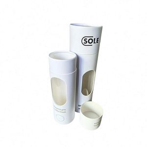 Eco-Friendly Custom Cylinder Packaging Paper Tube Clothing Scarves Tube Packaging With Window - Product Image 6