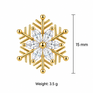 Orecchini a Forma di Fiocco di Neve per Donne, Design Vintage, Accessori per Orecchie da Indossare Quotidianamente - Product Image 5