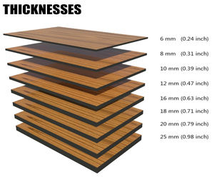 1220*2440mm Fabrication directe <span class=keywords><strong>12mm</strong></span> <span class=keywords><strong>Stratifié</strong></span> <span class=keywords><strong>compact</strong></span> phénolique HPL décoratif pour application en meubles de toilette et armoires - Product Image 6