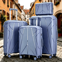 Offre Spéciale : Ensemble de 4 Valises Tendance en PP à 4 Roues, Légères et Imperméables, avec Serrure à Combinaison et Doublure en Polyester