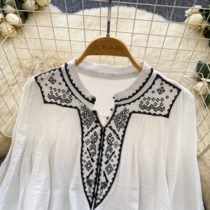 <span class=keywords><strong>Blusas</strong></span> para Mujer, Camisas, Tops Vintage, Blusa de Manga Larga Estilo Bohemio - Product Image 3
