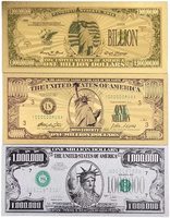 Billet de 1 million de dollars personnalisé en or, billet de collection plaqué or 24 carats, original