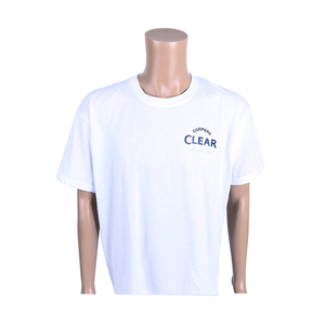 Unisex Wholesale White CVC Polyester Cotton Promotional Custom Silk Screen Printing T-shirt