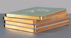 2023 Customized A5 Pu Leather Diary With Golden Metal Corner Gold Edge Custom Printing Agenda Notebook OEM Inner Design - Product Image 4