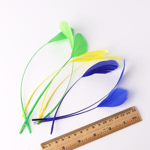 Plume d'oie de couleur noire bon marché en gros sélectionnée artificiellement pour la décoration de chapeaux de chapellerie de robe de carnaval - Product Image 5