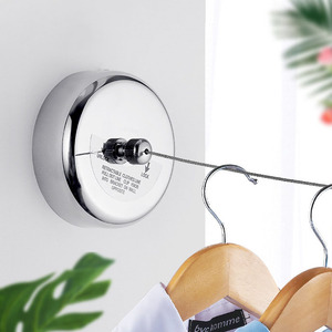 Corde à linge <span class=keywords><strong>en</strong></span> acier inoxydable pour salle de bain d'hôtel Corde à linge <span class=keywords><strong>t</strong></span>élescopique intérieure rétractable Corde à linge extérieure <span class=keywords><strong>en</strong></span> nylon - Product Image 1