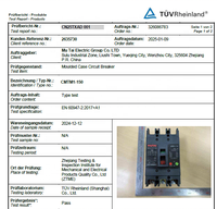 MUTAI Disjoncteur à boîtier moulé électrique réglable 3 P 3 phases 100A AC MCCB