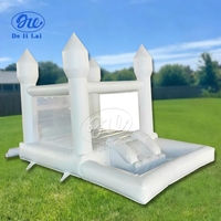 Château gonflable commercial personnalisé en PVC avec toboggan et piscine à balles, capacité 4 personnes, idéal pour les fêtes d'anniversaire