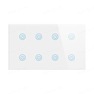 Interruptor Inteligente WiFi de 8 Canales para Reino Unido, Panel Táctil Deslizante AMOLED de Vidrio ABS, Compatible con Smart Life, 240V 10A, Enchufe Italiano EU - Product Image 2