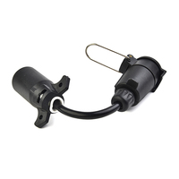 Convertisseur de feux de remorque, prise à lame RV 7 voies vers adaptateur de prise ronde 7 broches, connecteur de câblage de remorque américain vers européen