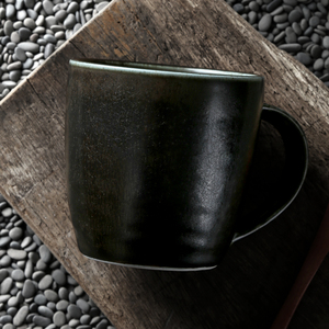 Tasses à café en porcelaine modernes de style café, vente en gros directe d'usine, écologiques, faites à la main, céramique mate noire - Product Image 2