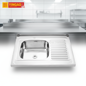 <span class=keywords><strong>Fregadero</strong></span> de Cocina de Acero Inoxidable 304 de un Solo Tazón, Diseño Tradicional, Superficie Pulida, Instalación Empotrada, <span class=keywords><strong>con</strong></span> <span class=keywords><strong>Escurridor</strong></span> Fabricado a Máquina - Product Image 4