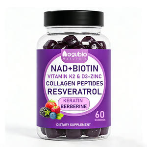 Gomitas de Biotina NAD+ de Alta Pureza, Sin OMG, Resveratrol, Péptidos de Colágeno, Vitamina <span class=keywords><strong>K2</strong></span>, D3, Zinc, Suplemento Multimineral para el Bienestar, OEM - Product Image 1