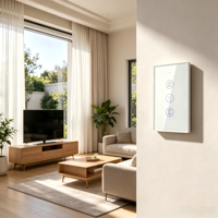 Sakelar Tirai Pintar Elektrik Efisien Android 110-240V 10A WiFi 2.4GHz Bekerja dengan Alexa Google Home untuk Otomatisasi Rumah dan Kantor