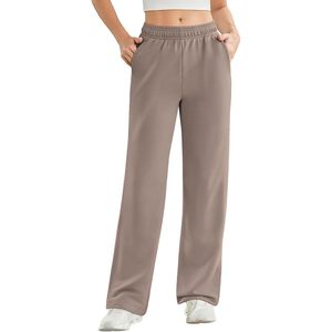 FOXA Women's High Waisted Straight <b>Leg</b> Sweatpants Comfy Drawstring Workout <b>Pants</b> With Pockets Fall Casual Wear - Product Image 1