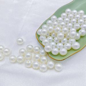 Perlas de ABS al por mayor, perlas sintéticas texturizadas con efecto arrugado, perlas sueltas con orificio recto para la fabricación de collares, pulseras <span class=keywords><strong>y</strong></span> joyería DIY. - Product Image 2