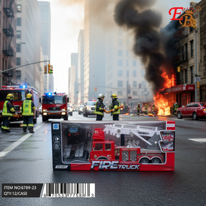 Camion de pompiers télécommandé EB de 12,8 pouces avec lumière et son, jouet pour enfants, ensemble de jeu de véhicule d'urgence - Product Image 2